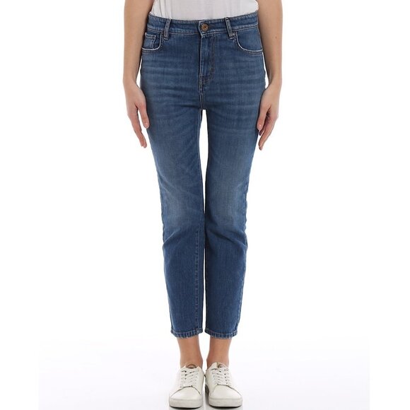 Weekend Max Mara Cropped Cigarette Leg High Rise Jeans - Picture 1 of 15